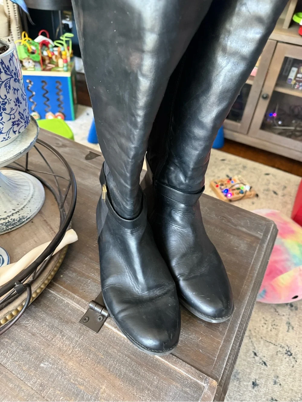 Lane Bryant Black Over-the-Knee Riding Boots